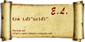 Enk László névjegykártya