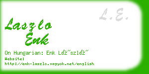 laszlo enk business card